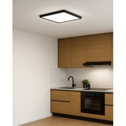 LED Stropní svítidlo LED/32W/230V 3000/4000/6500K 40x40 cm černá